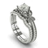 The Butterfly Stairs Bridal Set Diamond Ring- Amelia no. 3